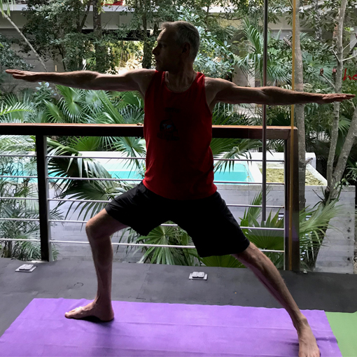 A man doing yoga