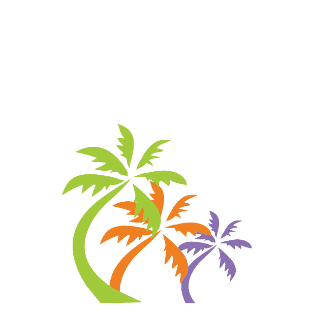 Palm tree cartoon icons